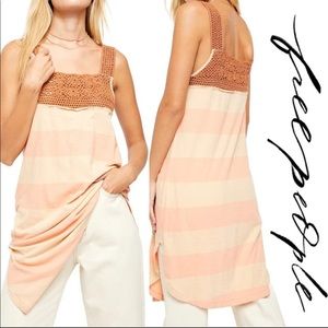 Free People Crochet Stripped Tunic Dress Size S